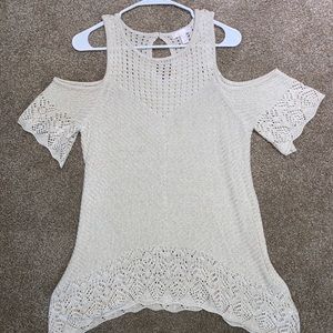 Lauren Conrad Cold Shoulder Shortsleeve Sweater